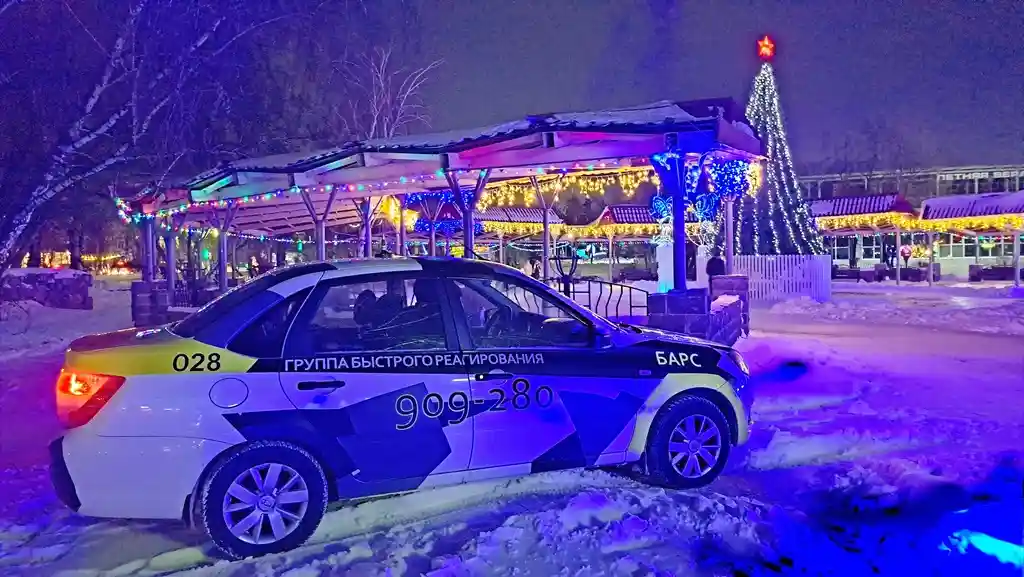 «Барс» охраняет ледовые городки и катки Томска
