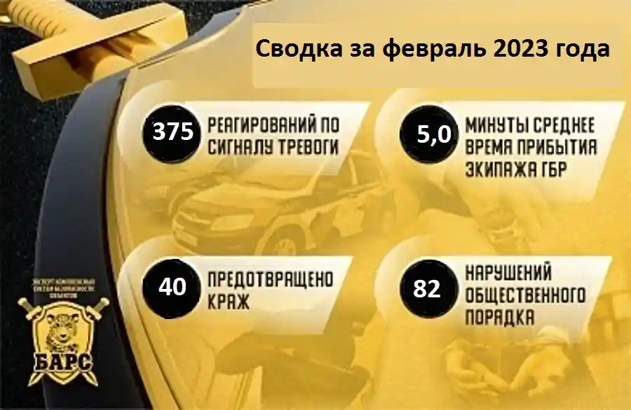 Сводка реагирования ГБР «Барс» за февраль 2023 года