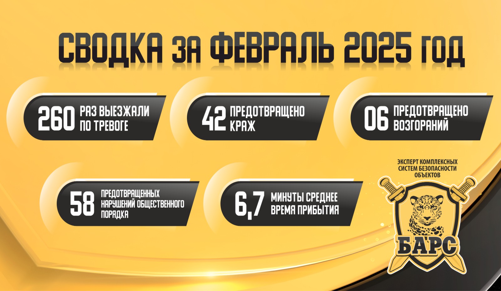 Сводка реагирования ГБР «Барс» за февраль