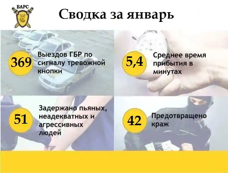 Итоги работы ГБР "Барс" в январе